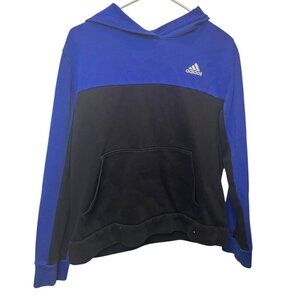 Adidas Kids Hoodie Blue & Black Pullover Size Large 14/16